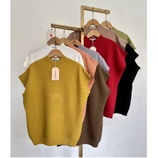 Turtle Neck Knit Short Sleeves